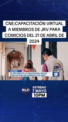 🔵 Noticias Oromar | El Consejo Nacional Electoral habilitó la capacitación virtual para miembros de las Juntas Receptoras del Voto. Los ciudadanos designados para los comicios del domingo 21 de abril pueden acceder a la plataforma en www.cne.gob.ec, crear un usuario y completar el curso en línea. Más noticias en oromartv.com #blnregresa #ecuador #mjrv #cne #capacitacion #2024 #consultapopular #parati #viral #fyp 