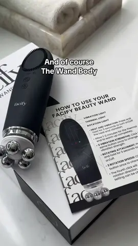 What comes in the Facify Starter Kit? 🤩 - Facify Beauty Wand - Black Terry Cloth Headband - USB Charging Cable - Large Silicone Brush Head - Small Silicone Brush Head - 5 Head Iron Lymphatic Massage Head - Thermal Conductive Silicone Eye Treatment - Silicone Bristles (Face & Body) Invest in the Facify Beauty Wand and revolutionize your skincare routine – and you’ll never need another beauty tool again.  Link in bio to shop! #Facify #BeautyRoutine #FaceTransformation #AcneHacks #SkincareTips #SkinRefresh #MonthlyFacial #facialroutinecheck 