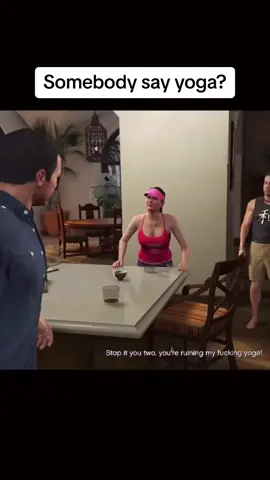 When Trevor snuck in to Michaels house in the GTA 5 story 😂 #trevorphillips #yoga #gta #gta5 #funny #iconic #gaming #grandtheftauto #gta6 #michaeldesanta #trevor #didsomebodysayyoga #meme #viral #fyp 
