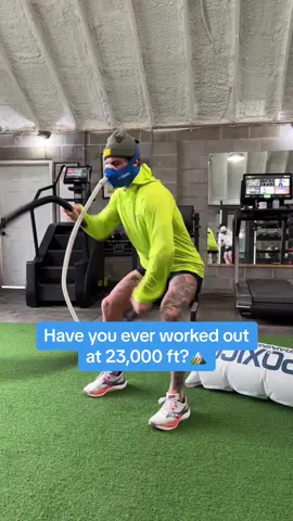 Have you ever worked out at 23,000 ft?? 🏔️ 44 days until I’m at the top of Mt. Everest… Every time I workout with the Hypoxico trainer, it constantly blows my mind how weak my body feels when it is deprived of oxygen. Obviously, looking at it scientifically, it makes sense but when I really think about it, it makes me realize how much we take just breathing for granted. The fact that we have oxygen to breathe and our bodies do this automatically is insane.. If you are looking for something to be grateful for today, just think about the oxygen we have to breathe. ✌️ #everest #workout #elevation 