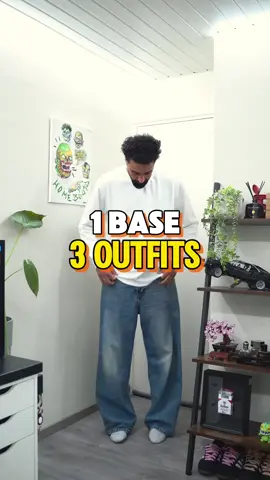 Replying to @Messi better fr 1 base, 3 outfits #fyp #mensfashion #fashionhacks #outfitideas #outfitinspo 