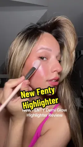 @Fenty Beauty Demi Glow Highlighter Review #highlighter #viralhighlighter #acne #skincare #glowymakeup #glowymakeupproducts #prunboxing 