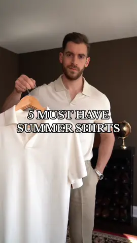 5 must have summer shirts! 👌 Brands listed on the video! #polos #menoutfitideas #mensstyleoutfits #summeroutfitinspo #mensummeroutfits  #menscasualoutfits