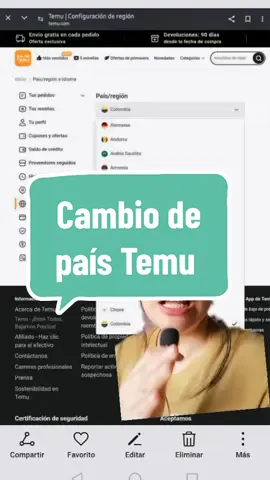 Respuesta a @johana.barbosa38  como Cambiar de moneda o país #temucolombia #greenscreen 