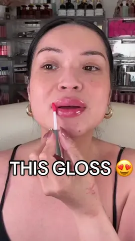 When the lipgloss does its job with no makeup on that’s how you know 🤷🏻‍♀️ This is the Prisma Gloss in Cher ry Glaze and I got a backup  🔥 @Armani beauty #armanibeautypartner