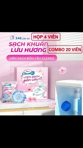 Combo hộp 4 viên sạch Khuẩn bồn cầu  #xuhuongtiktok #vienthaboncaucleanz #bottaylongmaygiat 