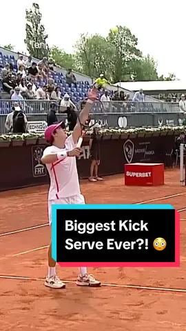 Joao Fonseca’s serve bounces OVER him 😳 #tennis #tennistv #atptour #fonseca #funny #fyp 