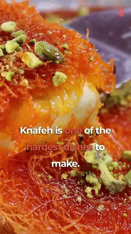 Knafeh or Kunafa is one of the most delicious desserts in the Middle East! Have you ever tried it? #knafeh #food #foodporn #Foodie #fyp #foryou 