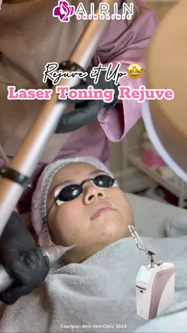 Rejuve your skin with Laser Toning Rejuve yang dapat mencerahkan, meningkatkan tone kulit, dan memudarkan noda di wajah💖✨ #airinpondokindah #fyp #airinskinclinic #lasertoningrejuve #ltr 