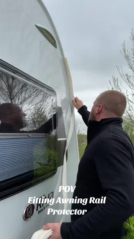POV Fitting our Awning Rail Protector - do you use a protector for your awning rail? Its been a game changer for us in helping keep the caravan clean and streak free on the sides & stops grime and dirt building in your awning rail. If you havent got an awning rail protector, id say get one!  #caravanningfamily #caravanhacks #caravanvideo #CaravanLife #travelhacks #caravanningwithkids #awning #fyp #fyppp #foryou 