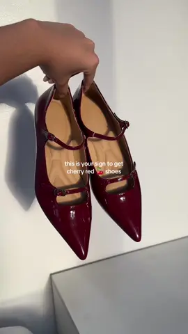cherry red for that main character energy. 🍒✨ #hue #cherry #red #cherryred #flats #maryjane #Summer #ph #fyp 