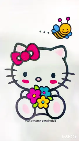 Hellokitty 🌸🌷💜🩷☘️🌺🌻🐝🐝… #asmr #satisfyingvideo #coloring #asmrsounds #colorindo #capcut #inshot #colorir #colorido #hellokitty #flores #abelha #kawaii 