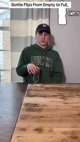 Bottle Flips From Empty to Full_#shorts #tiktok #foryou 