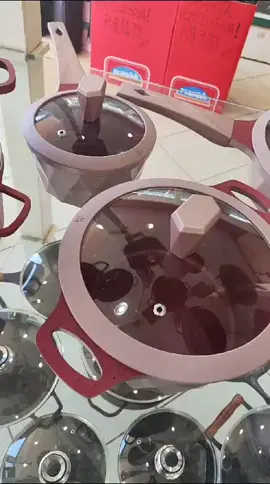 jogos de panela em cerâmica e serve pra fogão de indução com 5 peças 