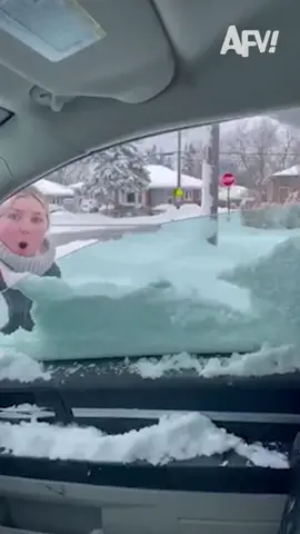 There's snow way she could have known ❄️😅 #afv