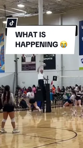 What was the official doing??💀 (via cgloster_volleyball/IG) #volleyball #vball #volleyballworld #funny #womenssports #vballtiktok 