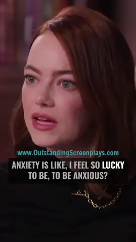 Why is #EmmaStone Lucky to be Anxious 🤔 #screenwriting #screenwriter #screenplay #fyp #shorts #filmtok #author #writer #movies #film 