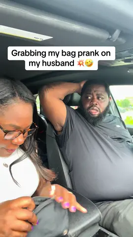 He was taking them like a champ 🤣 ##fyp##reaction##foryoupage##husbandwife##influencer##couplescomedy##couplegoals##bagprank