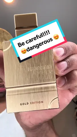 Be careful!!!! This stuff to dangerous!!!#colognetokc #colognreviews #alharamainamberoudgold #valentinescologne #menscolgones #isthatyourboyscologne #tiktokshopvalentine #tictokmadmegetit