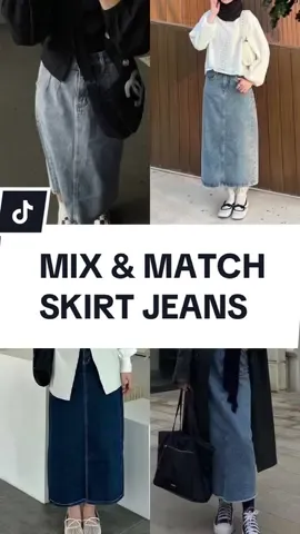 Trendy jeans skirt oitfit ideas hijab friendly   #outfitideas #outfitinspo 