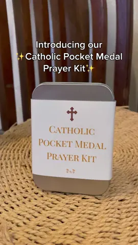 We specially curated this Catholic Pocket Medal Prayer Kit to accompany one on their spiritual journey. It comes with a prayer card, a Catholic medal, a metal tin with chiffon pouch. Easy to store and to bring on your travels or daily commute. Makes a thoughtful and meaningful gift for any sacramental occasion, Baptism, Holy Communion and Confirmation.  #pocketmedalprayerkit #catholicgift #catholic 