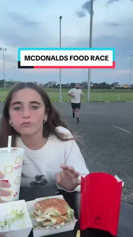 MCDONALDS FOOD RACE 🍟 🥤 🍔  #fyp #mcdonalds #food #challenge #fun #FamilyFun #Love #dadanddaughter #game #viral 
