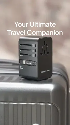 No longer worry about charging when you have this during your travel! #momax #1world #travel #adapter
