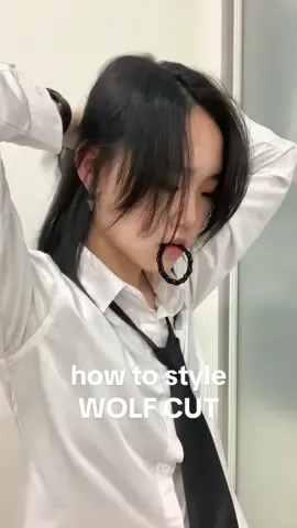 Wolf cut hairstyles to save time cause im lazy but I want to look good ✨ #wolfcut #wolfcuttutorial #wolfcuthair #wolfcuthairstyle #hairtutorial 