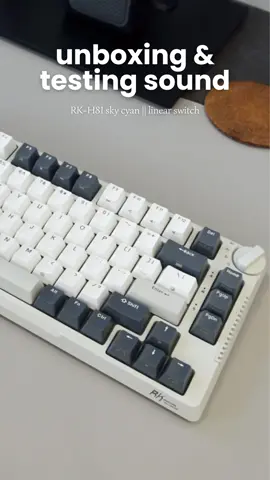 Budget Mechanical Keyboard | RK H81 Sky Cyan Linear Switch 💗 #unboxing #review #keyboard #keyboardasmr #rkh81 #linearswitches 