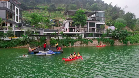 Một căn villa xinh xỉu veiw hồ Đồng Đò Sóc Sơn cho team từ 12-60 người ạ #reveiw #trending #xuhuong #hodongdo #teambuilding #socson #veiwho #village 