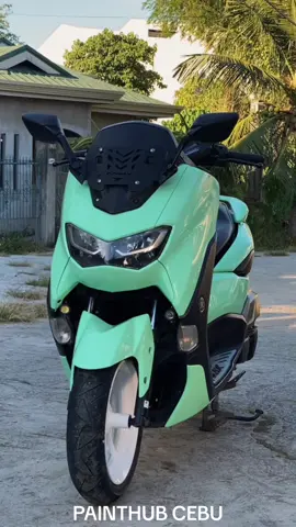 GLOSSY MINT GREEN FAIRINGS WITH WHITE MAGS ON NMAX V2! 💚🤍✨ Book a schedule now💬 #gawangpainthub #painthubcebu #qualitymotorcyclerepaint #nmaxv2 #mintgreen #whitemags 