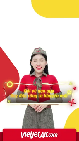 Đặt vé qua app bay đâu cũng có khuyến mãi với Vietjet chỉ với 4 bước đơn giản thôi đấy! #Vietjet #BayLaThichNgay