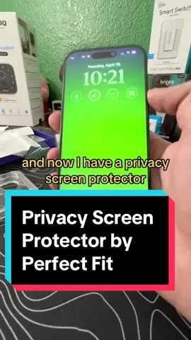 Privacy screen protector by perfect fit  @PeslvShop #perfectfit #screenprotector #igageit #techtok #Tech #iphone 