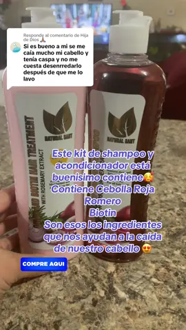 Respuesta a @Hija de Dios 🙏🏽 #fyp #tiktokshop #shampooromerocrecimiento #biotin #shampoo #extracto #rosemary #biotinaparaelcabello #rosemary 