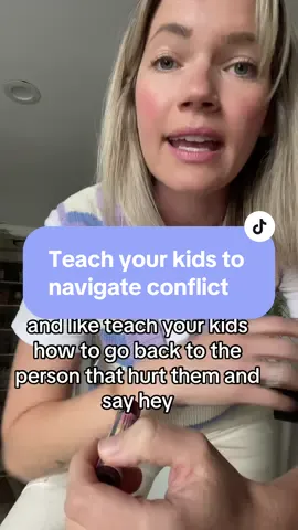 Teaching healthy communication starts right now! Our kids aren’t going to one day know how to navigate conflict. Teaching them how to talk to each other is NOW. Take the time to teach them :) #MomsofTikTok #momtok #positiveparenting 