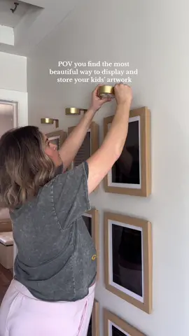I love that this will let them feel so proud of the art they create 🥹❤️ and it’s on the wall between their rooms, which makes it extra special #kidsartwork #kidsartframe #homedecor #momhomedecor #decorating #homeproject #homeupgrades #gallerywall #galleryart #MomsofTikTok #momlife #momhack #momfinds #amazonfinds 