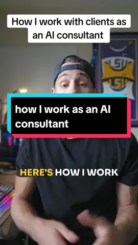 heres how I work with my clients as an AI consultant.  1) I'm going to ask you a lot of questions. I need to be able to get a full grip around what your business does, and what you're looking to accomplish 2) Then I'll start to explain what some of the capabilities of generative AI are, and how they can possibly be implemented in your business to grow 3) Once you have an idea of how the technology works, that can then further inform what solutions we design 4) After the meeting, I'll go back and create a proposal centered around what it would take to accomplish your goal in the most cost effective and value driven way The key is asking the strategic questions to understand where we can connect the dots where we weren't able to before. #ai #aiconsulting #chatgpt