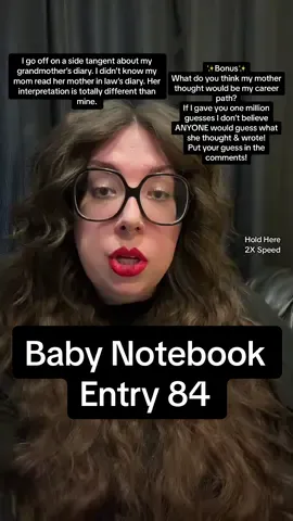 This entry is WILD! Please put your career guesses in the comments! Let me know your reaction to what my mother thought I would be. She legitimately thought this and WROTE IN MY BABY BOOK! My intuition and accuracy clearly did NOT come from my mother! #fyp #healing #healingtiktok #HealingJourney #healingtok #foryou #healingprocess #selflove #selfconfidence #selftrust #childhood #childhoodmemories #innerchildhealing #narcmom #narcissistic #narcissisticparent #narcissist #narctok #narcissism #diary #notebook #journey #journaling #journal #baby #babytok #babytiktok #babybook #babynotebook 