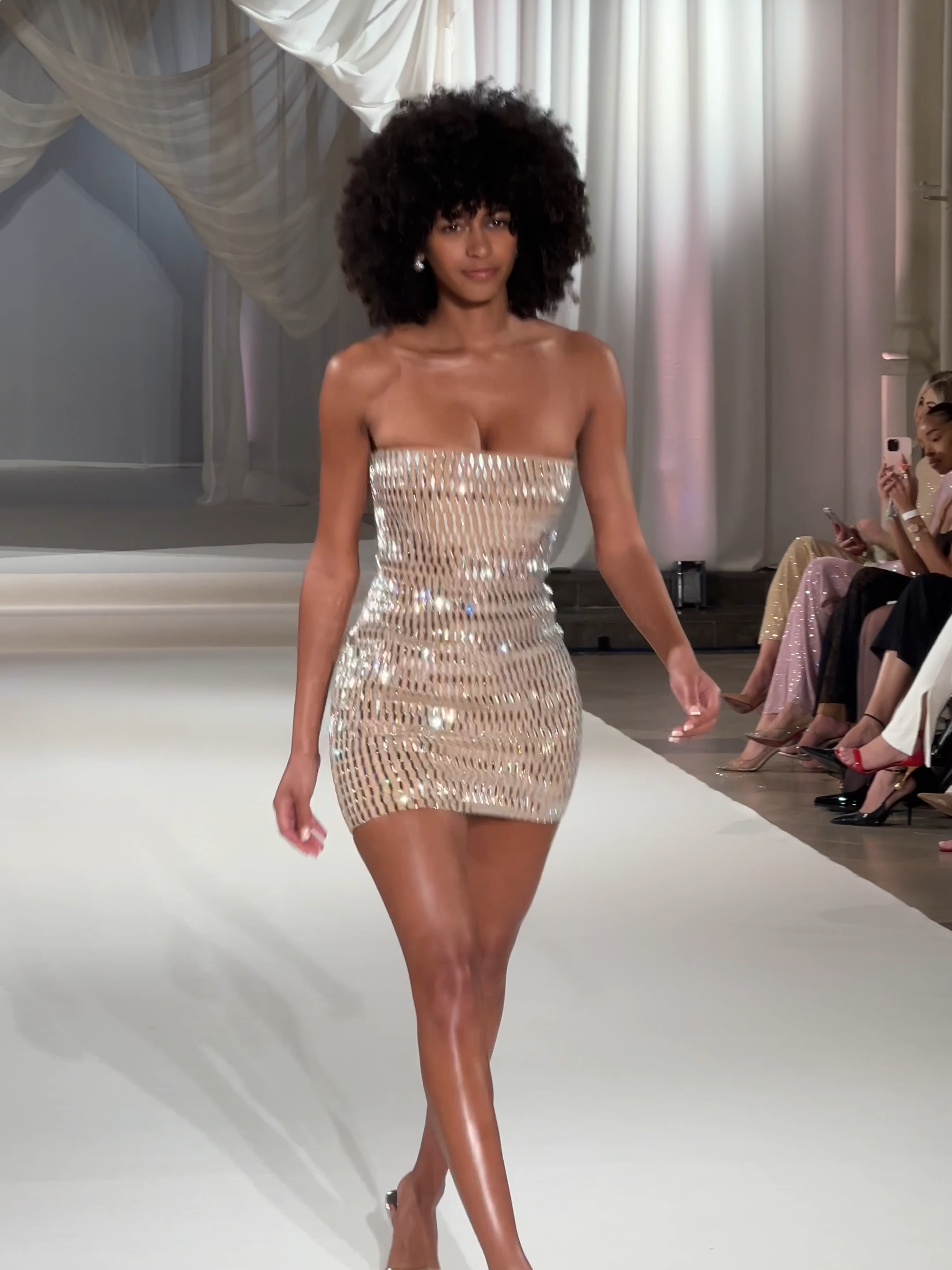 You've been waiting for this one... Keep your eyes peeled as this collection is going to be launching next week🤩✨ #ohpolly #ohpollydress #sparklydress #embellished #sparkle #minidress