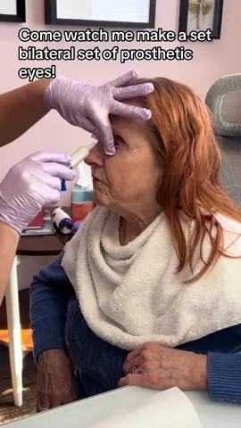 Come watch me make a bilateral set of prosthetic eyes! 👀 #bilateral #prostheticeye #eyes #impressions #hazeleyes #wax 