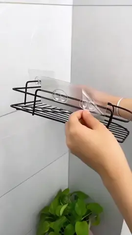 【Japanese Original】 Antirust Bathroom Corner Racks Shower Room Hanging Storage Shelf Organizer Traceless Wall-mounted Kitchen Seasoning Storage Holder Household Hanging Shelf Home Organizer!