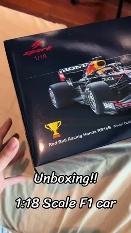 Unboxing!!🥰 #f1 #f1carmodels #model #modelcar #sparkmodels #toycar #formula1 #formula1models #redbullracing #redbull #scale118  #verstappen #f1car 