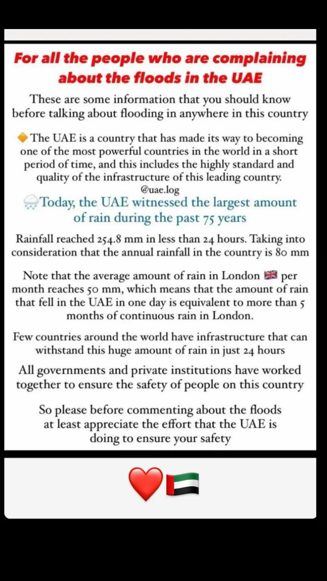 UAE. 🇦🇪 #uaerain #uae #abudhabi #dubai 
