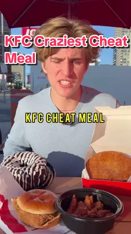 Give me your craziest cheat meal and ill go try it😳 #kfc #chickensandwich #chickennuggets #chickenpotpie #chocolatecake #codypremer @KFC 