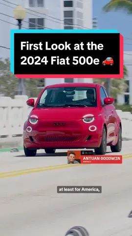 The 2024 #Fiat 500e isn't for everyone, but the compact and stylish #Italian electric #car may be just the right size with just the right range for you. Our #EV expert, Antuan Goodwin, got to take this car for a ride and here are some things you should know. 🚗#electrichatchback #electiccar  #fiat500e #italiancars #fiat500 #compactcar #avas #evs #electricevehicle 