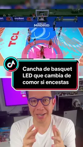 Cancha de basquet LED que cambia de comor si encestas  @ASB GlassFloor @NBA #basketball #basquet #fyp #tecnologia #adaptateoapartate #diegoquiroz 