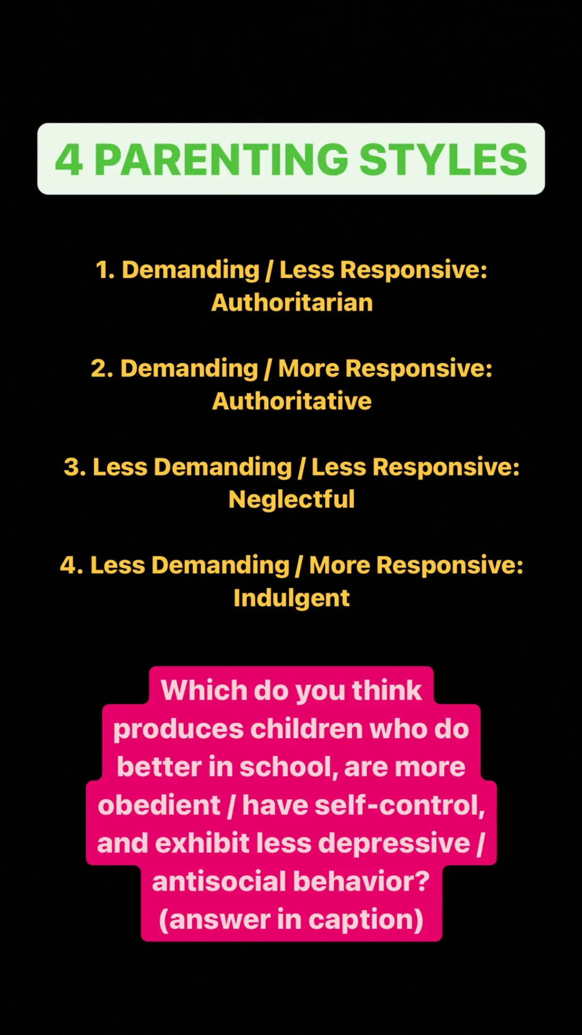 See full article “How Strict Should Parents Be? According to Science” by ParentLikeATeacher. The answer? Authoritative. #fyp #viral #parents #parentsoftiktok #parenting #children 
