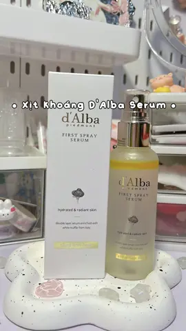 🤍 Xịt khoáng d'alba dùng thích mê da nào cũng dùng oke hết á #fyp #xh #xhtiktok #xuhuongtiktok #xuhuong #LearnOnTikTok #unboxing #tiktokshop #xitkhoang #dalbavn #xitkhoangdalba #dalbavietnam #skincare 