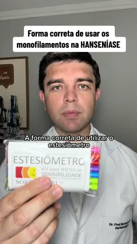 Você profissional da saúde, sabe como utilizar o estesiômetro?  Neste vídeo vou mostrar como você deve utilizar cada um dos monofilamentos! Também vou mostrar neste vídeo a ordem correta de utilização de cada um deles. Você tem alguma dúvida que eu não abordei no vídeo sobre este exame? Envie a sua dúvida abaixo que eu oriento você! Dr. Fred Bernardes Filho CREMESP 129727 Dermatologista (RQE 53117) Especialista em hanseníase (RQE 531171) #monofilamentos #estesiometro #estesiometria #formigamento #dormencia #caimbras #dornosnervos #agulhadas #alfinetadas #pinicacao #manchasnapele #hanseniase #testerapidohanseniase #testerápidohanseníase #ultrassomdenervosperifericos #ultrassomdenervos #medico #dermatologista #drfredbernardes 