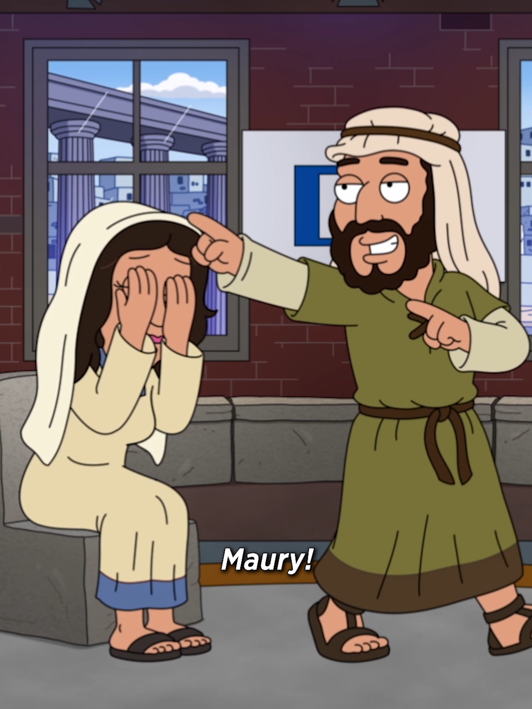 hey @officialmauryshow, rate joesph's dna results backflip! season 22 of #familyguy is available anytime on @hulu. #maury
